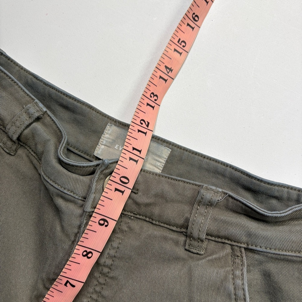 Everlane Jean Women 0 Tall Green Utility Barrel Cotton High Rise Slim Twill - Picture 12 of 14